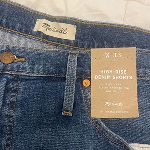Madewell High Rise Denim Shorts - Size 33